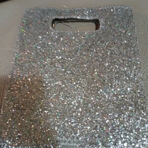 Brand New Bath And Body Works Small Glittering Silver Tote Bag